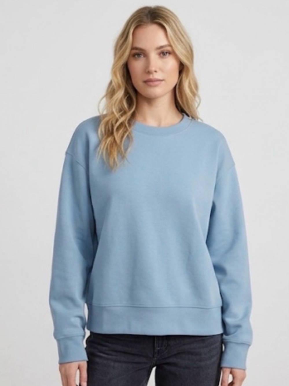 a new day Light Blue Crew Neck Pullover Sweat shirt like new size large